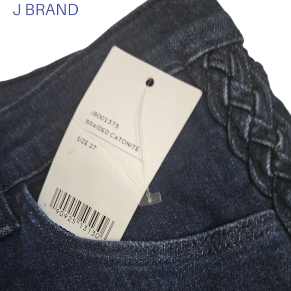 J BRAND Ruby Braided Catonite High-Rise Crop Cigarette Jean - Picture 9 of 9